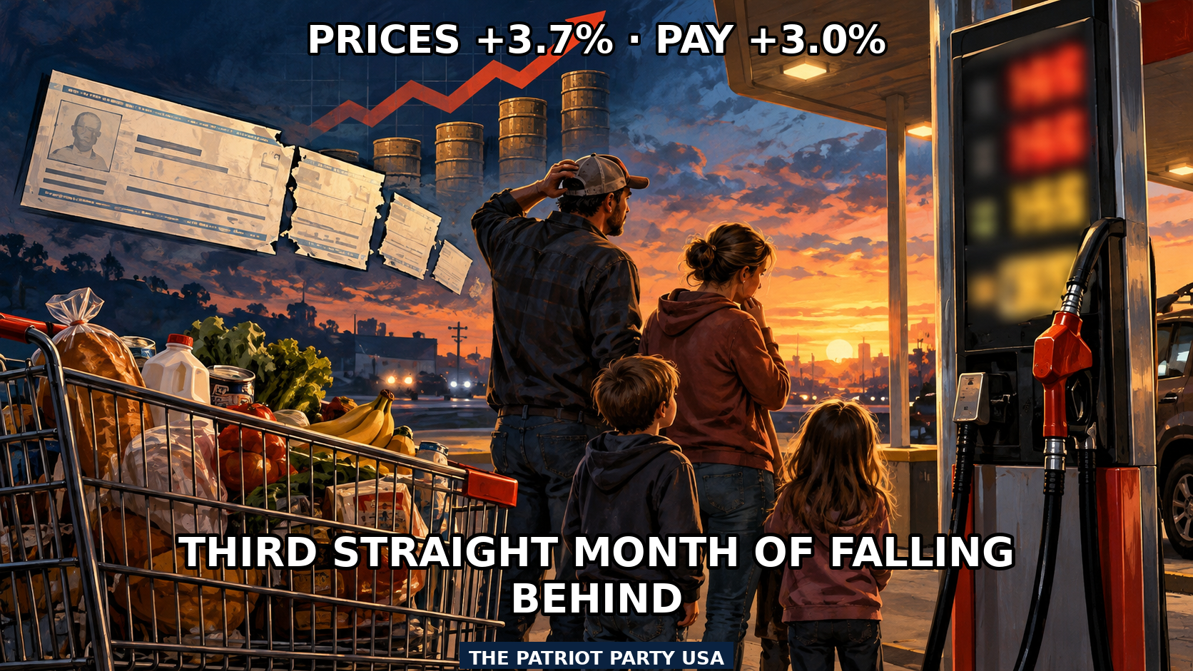 Meme: Inflation Jumps to 3.7% as Gas Prices Surge and Paychecks Fall Behind for a Third Month
