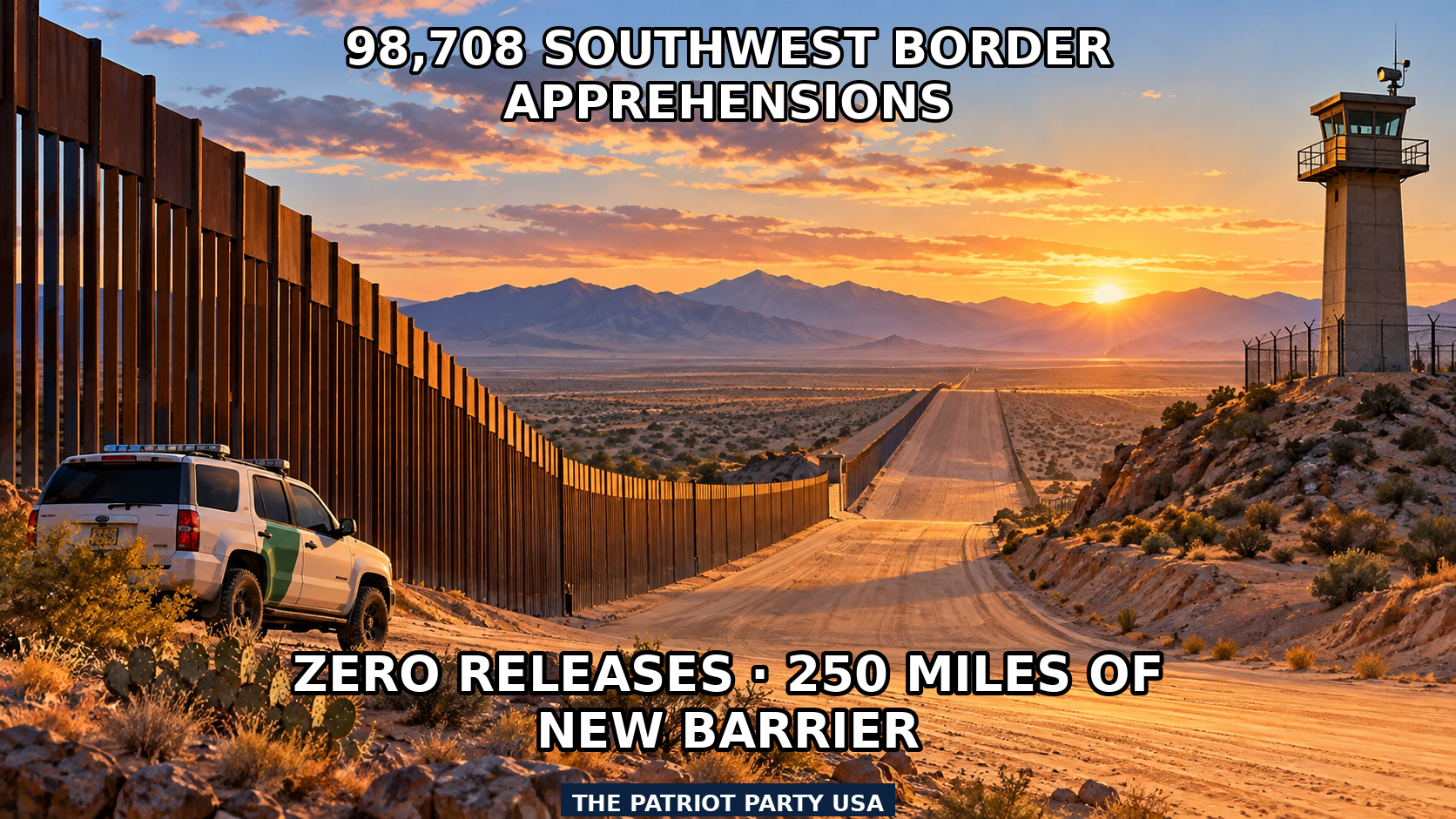 Meme: DHS: Southwest Border Apprehensions Down 95% in Fiscal 2026, Lowest on Record