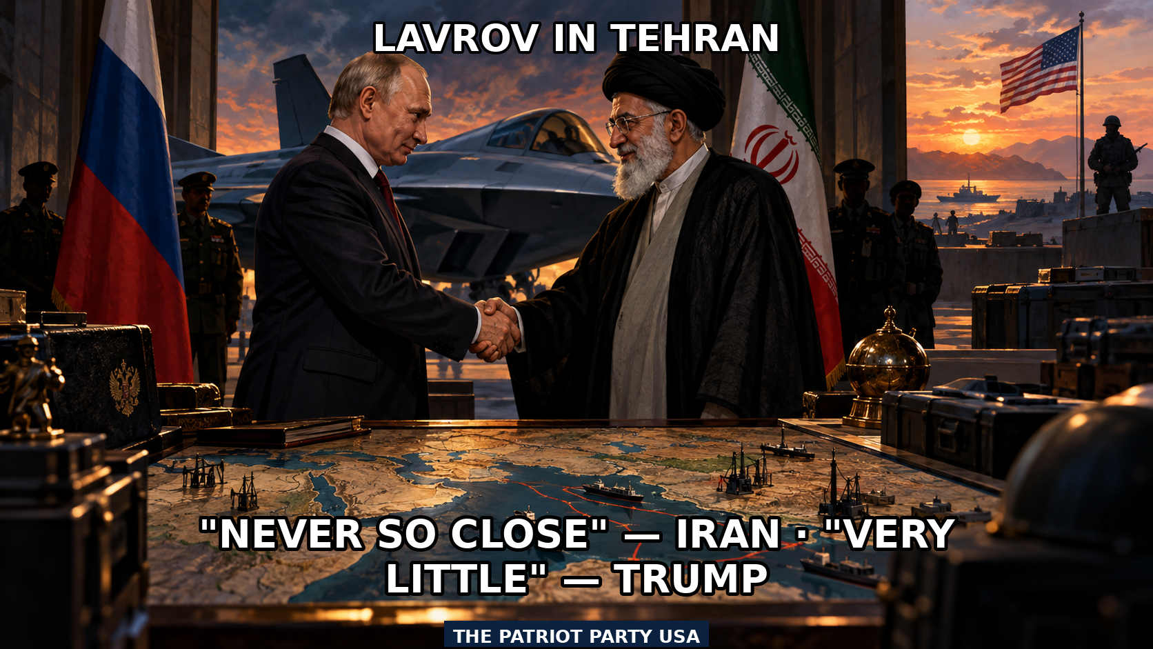 Meme: Lavrov in Tehran as Russia and Iran Tighten Ties; Trump Says Moscow Does "Very Little"