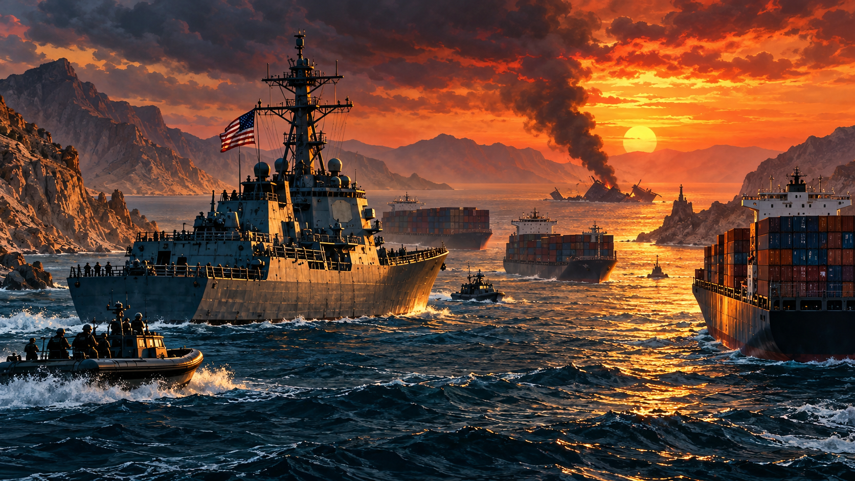 Illustration for: CENTCOM: 138 Vessels Redirected in Hormuz Blockade as Iran War Passes Eight Months