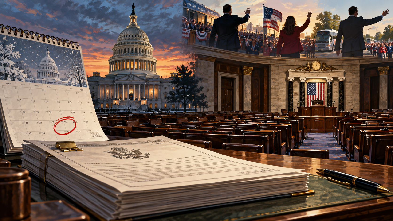 Illustration for: Government Funding Fight Pushed Past the Midterms: Deadline Is Dec. 11